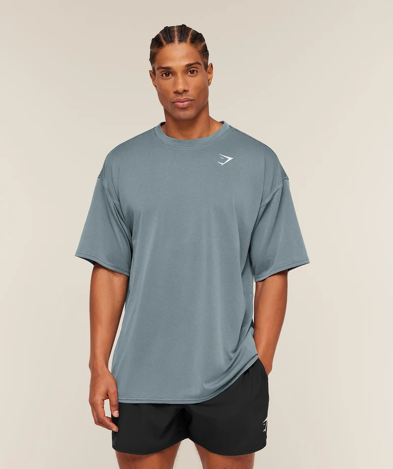 Gymshark Washed Pastels T-Shirt - Stealth Blue/Wash