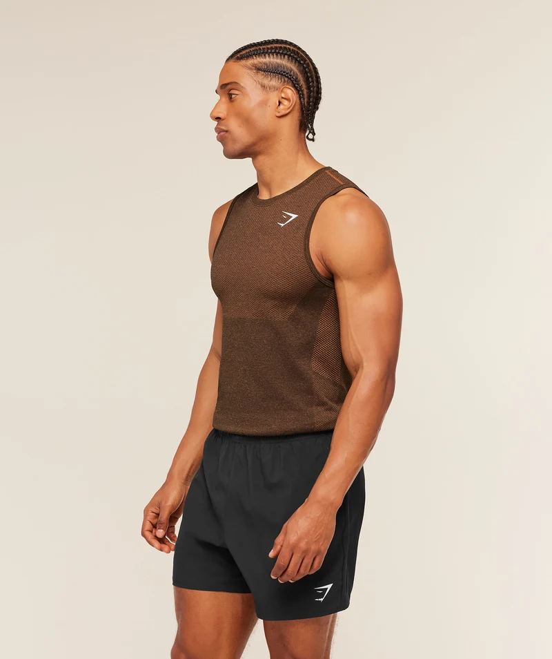 Gymshark Vital Tank - Black/Spiced Brown