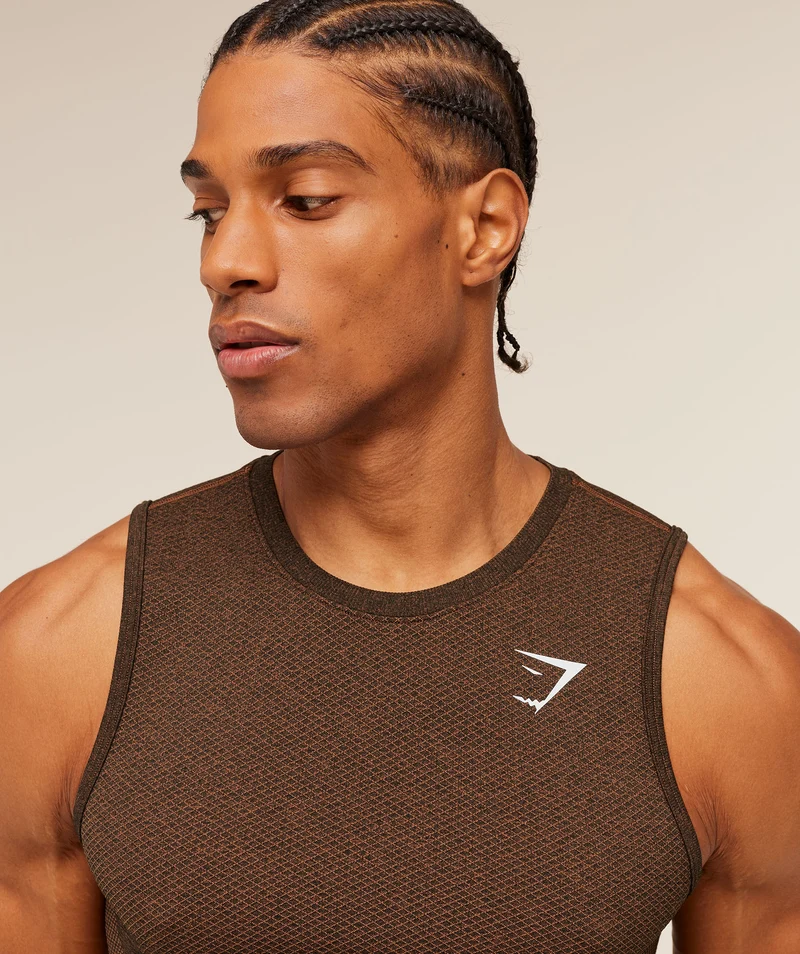 Gymshark Vital Tank - Black/Spiced Brown
