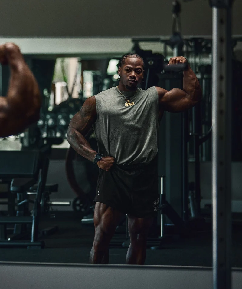 Gymshark Power Cut Off Tank - Charcoal Core Marl
