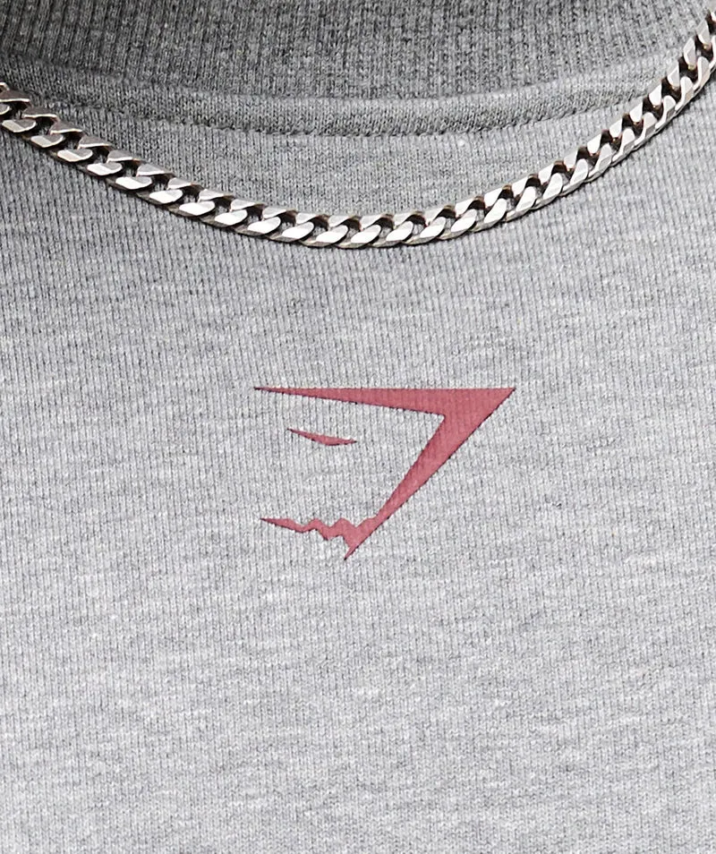 Gymshark Power Short Sleeve Crew - Charcoal Core Marl