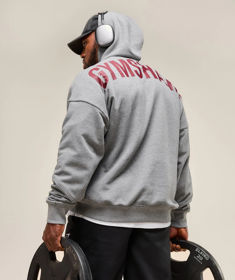 Gymshark Power Hoodie - Charcoal Core Marl