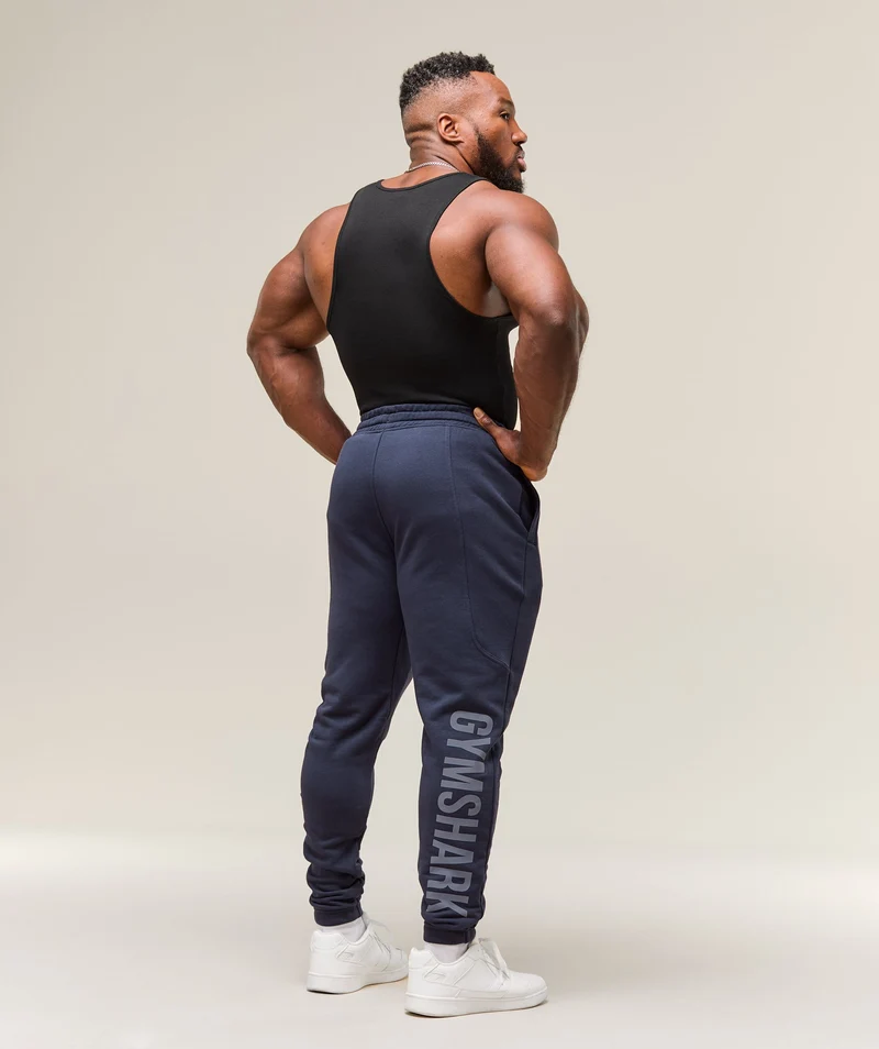 Gymshark Power Wordmark Joggers - Heavy Blue