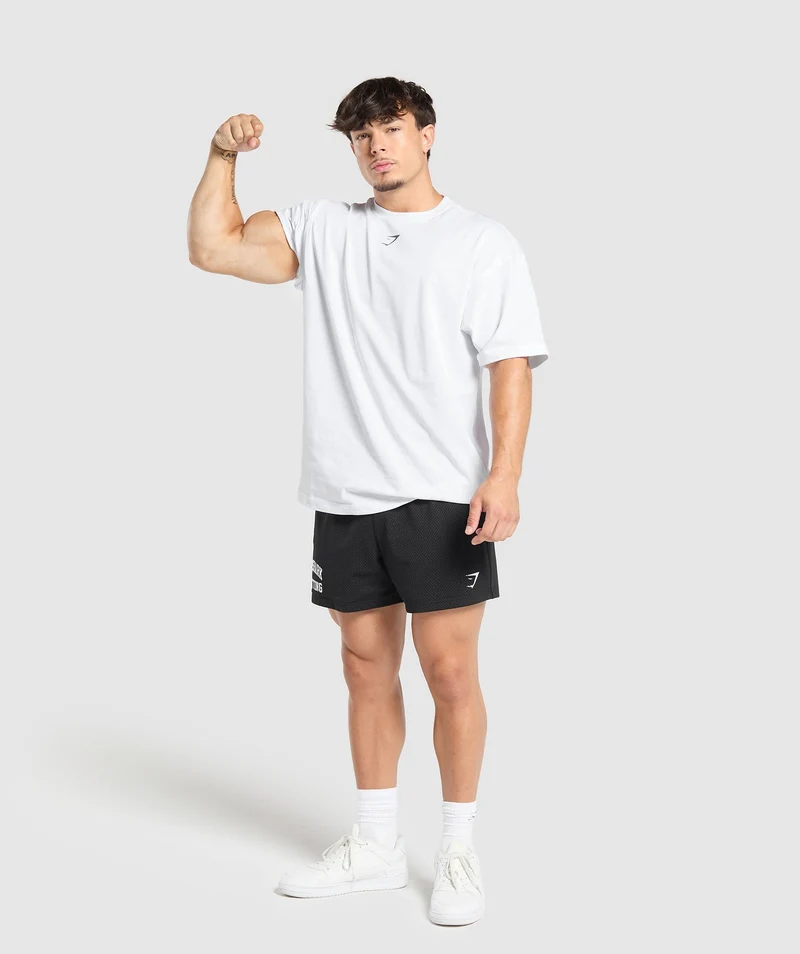 Gymshark Lifting Club T-Shirt - White/Pitch Grey
