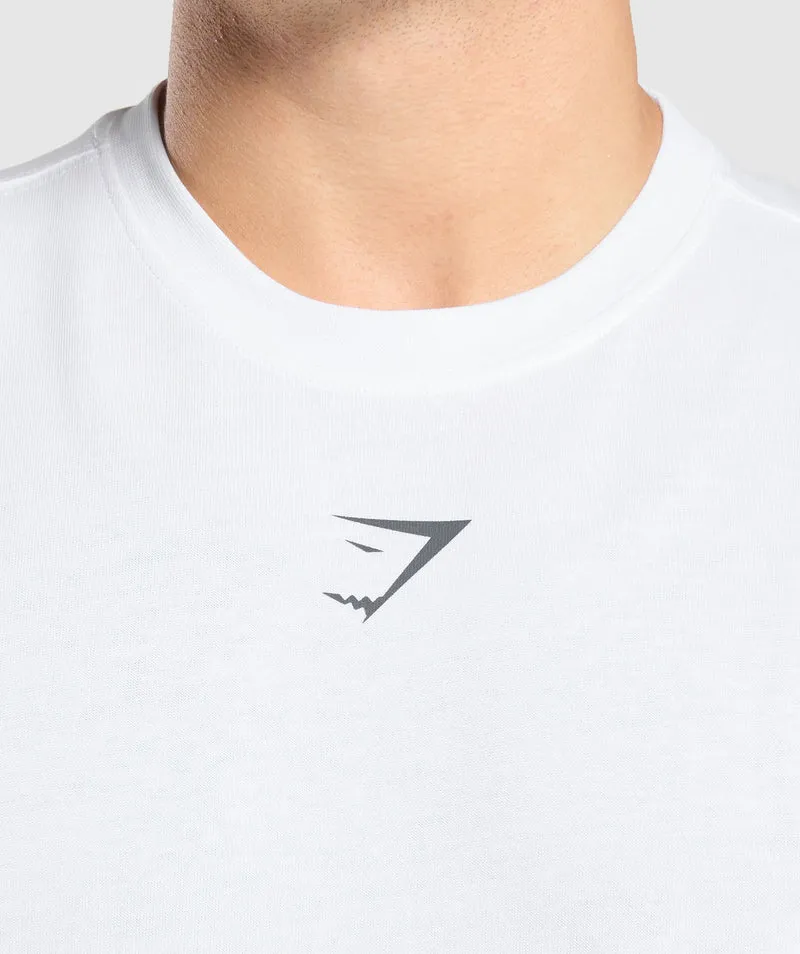 Gymshark Lifting Club T-Shirt - White/Pitch Grey