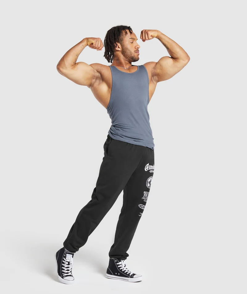 Gymshark Ribbed Tank 3 Pack - Black/White/Iron Blue