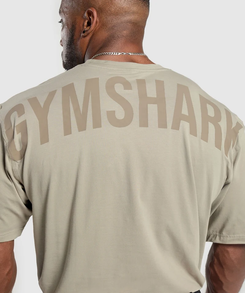 Gymshark Power T-Shirt - Brown