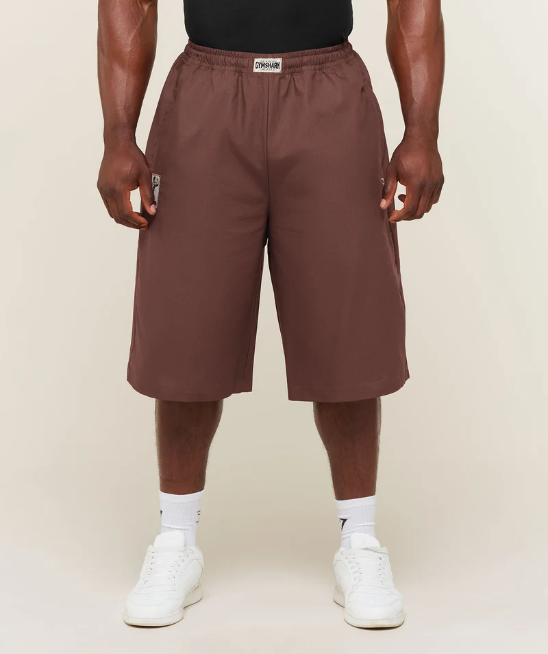 Gymshark Longline Pumper Shorts - Espresso Brown