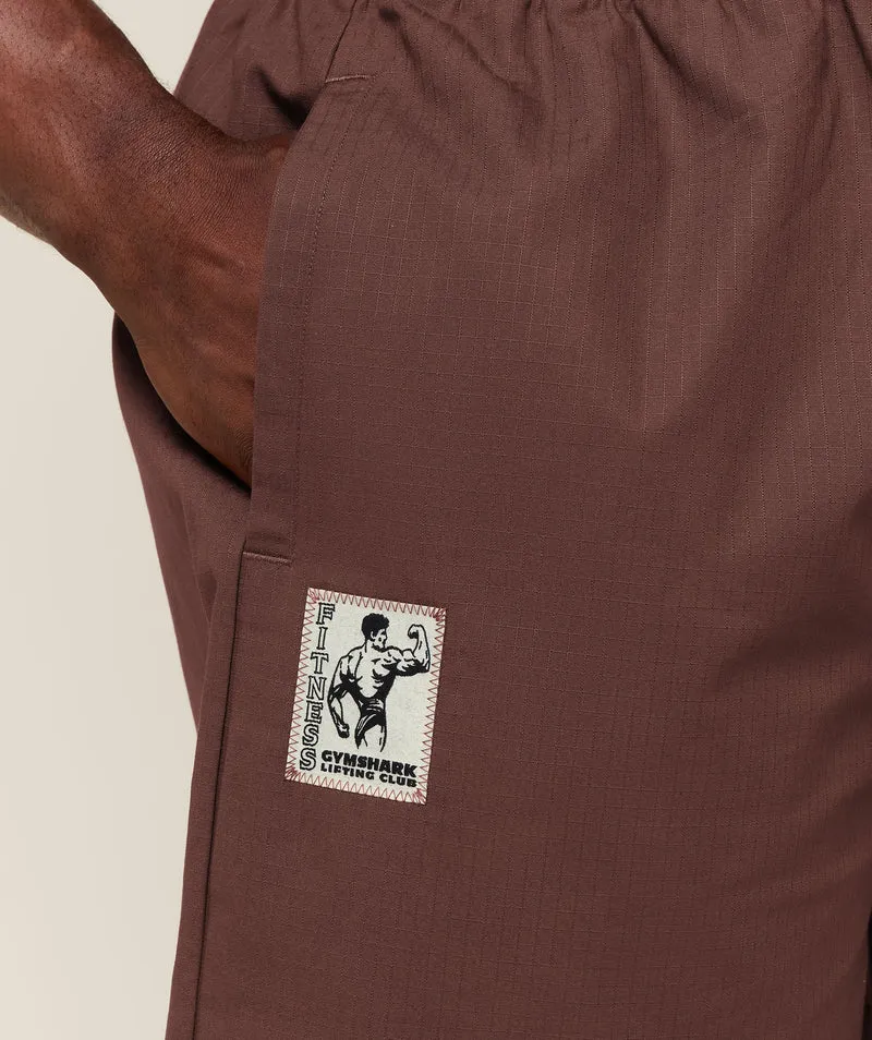Gymshark Longline Pumper Shorts - Espresso Brown