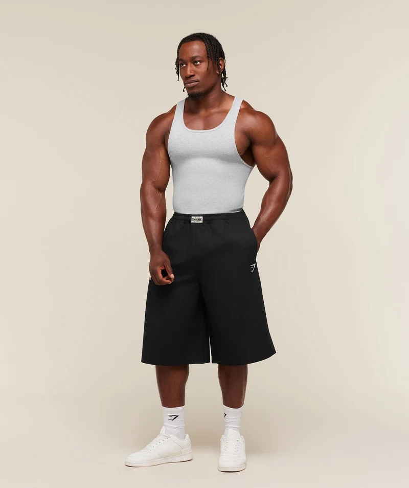 Gymshark Longline Pumper Shorts - Black