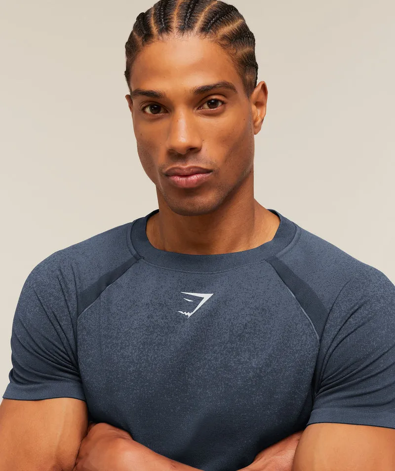 Gymshark Shadow Seamless T Shirt - Heavy Blue