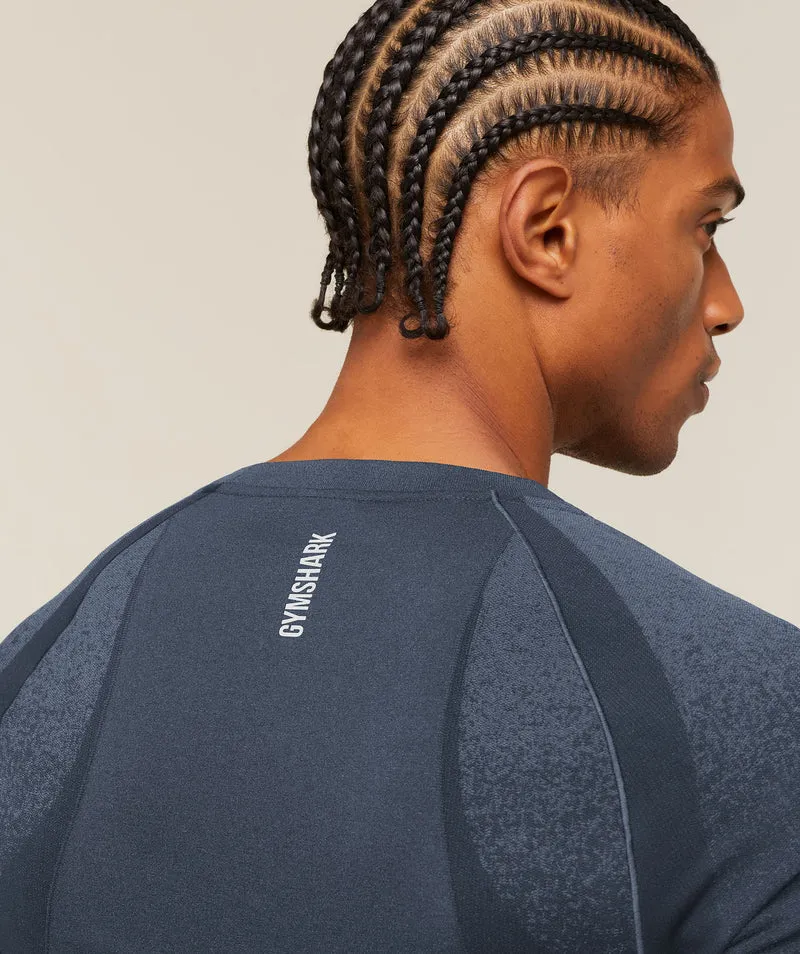 Gymshark Shadow Seamless T Shirt - Heavy Blue