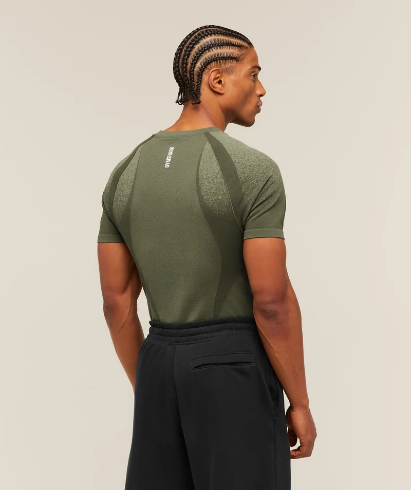 Gymshark Shadow Seamless T Shirt - Core Olive