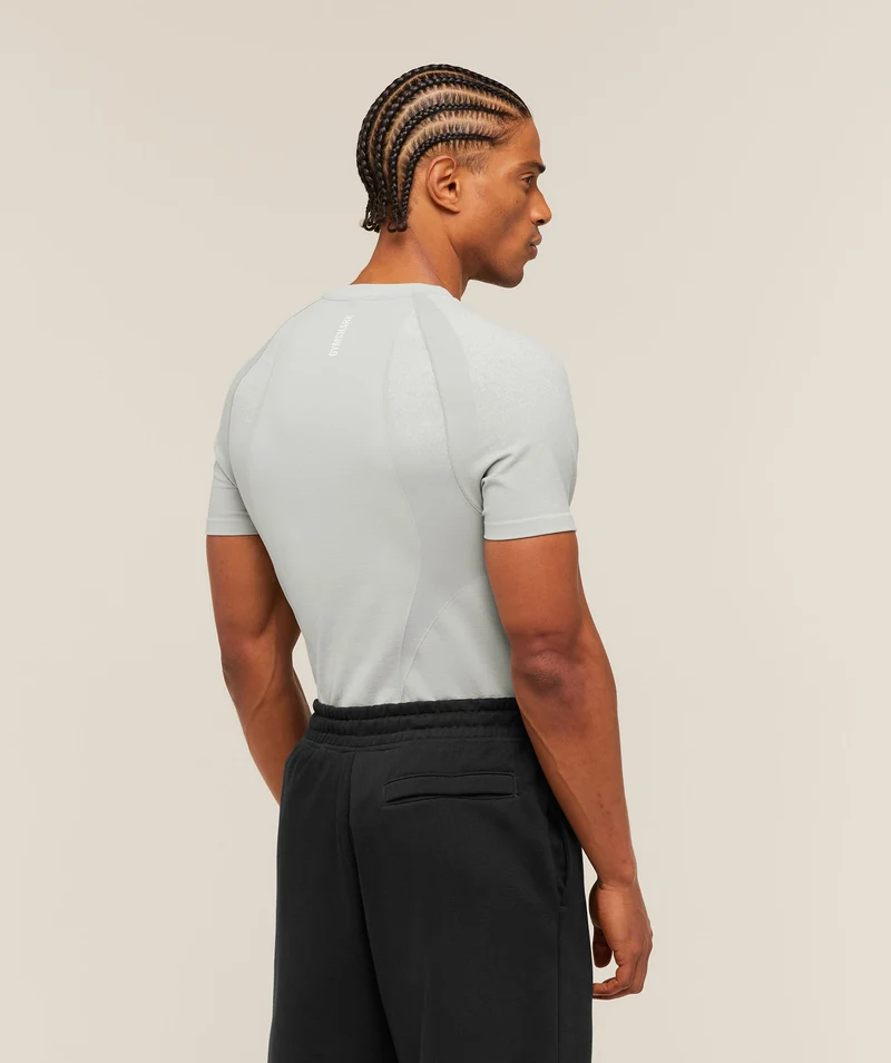 Gymshark Shadow Seamless T Shirt - Light Grey