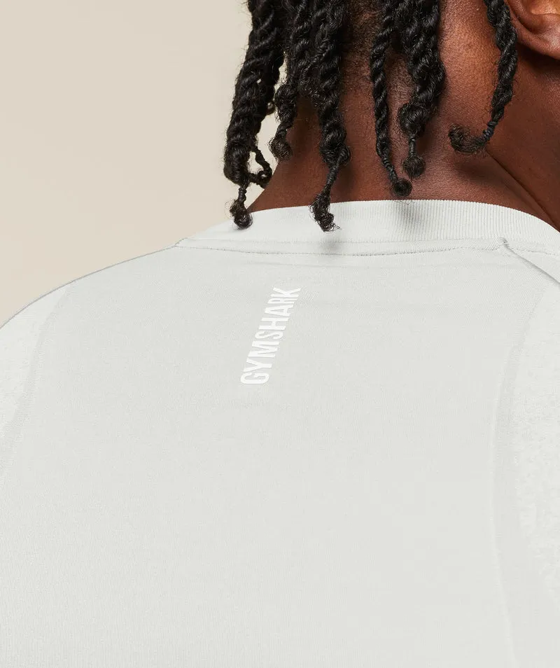 Gymshark Shadow Seamless Long Sleeve T-Shirt - Light Grey