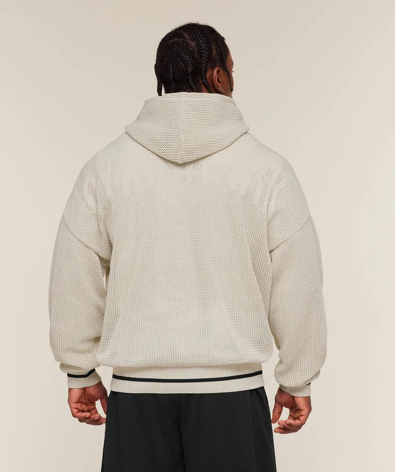Gymshark Collective Crochet Style Hoodie - Tinted White
