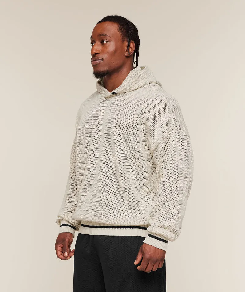 Gymshark Collective Crochet Style Hoodie - Tinted White