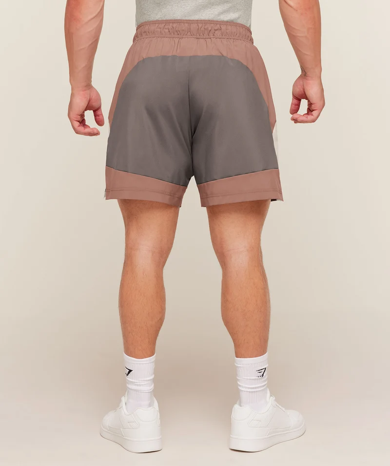 Gymshark Collegiate Tech Shorts - Taupe Brown