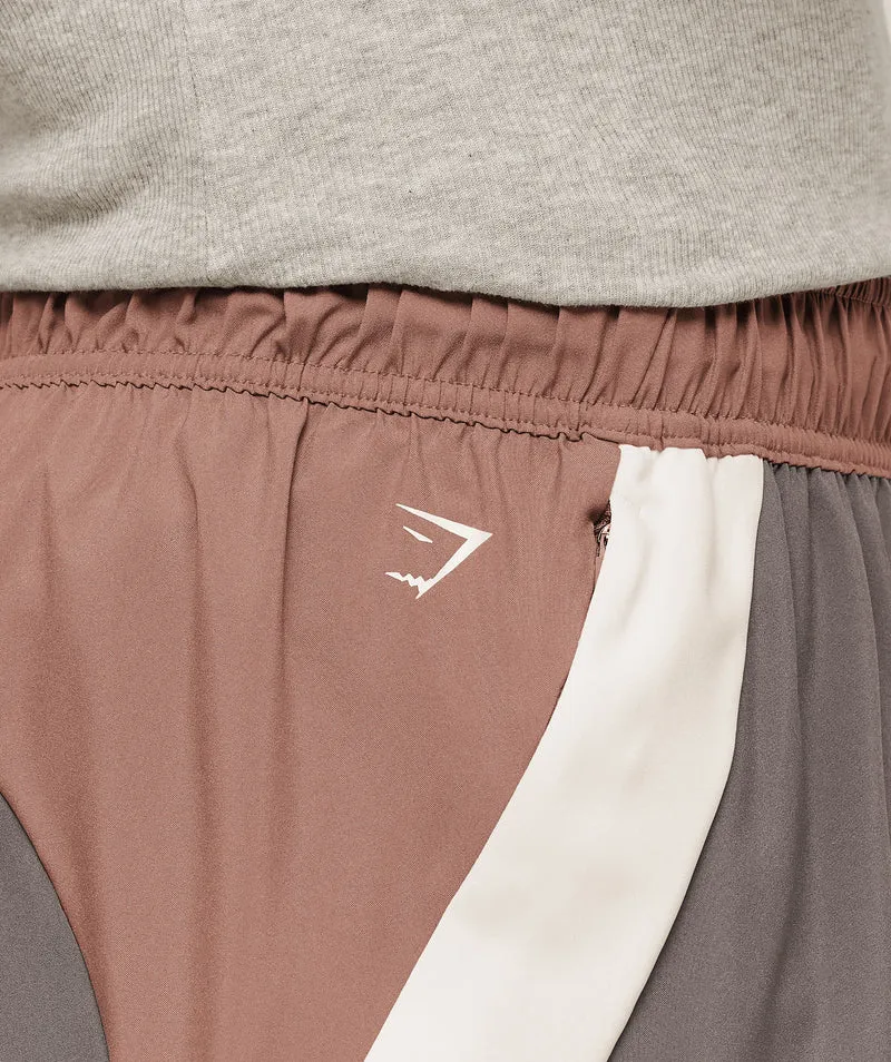Gymshark Collegiate Tech Shorts - Taupe Brown