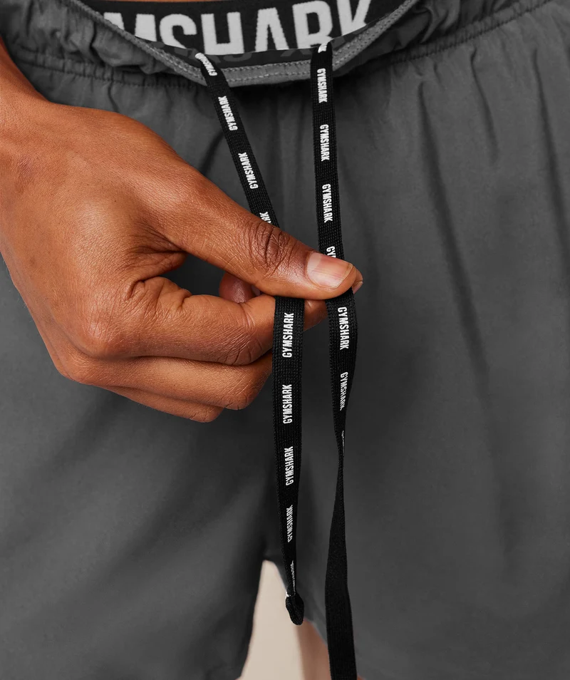 Gymshark Sport 5" 2-in-1 Shorts - Dark Grey/Black