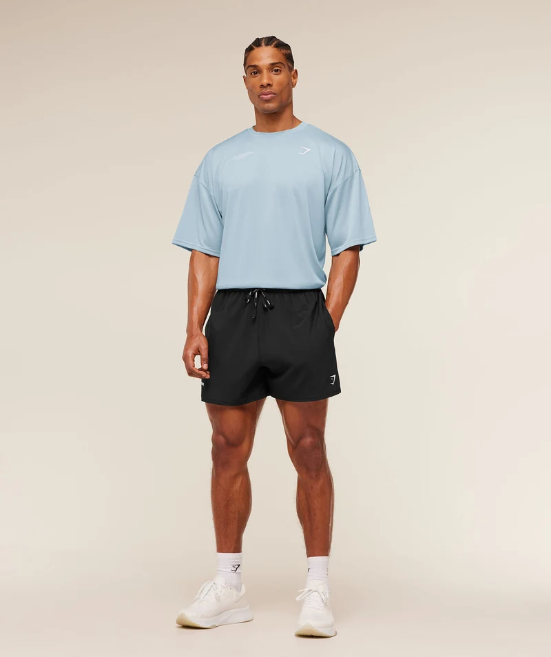 Gymshark Conditioning Club Oversized T-Shirt - Chilled Blue/White