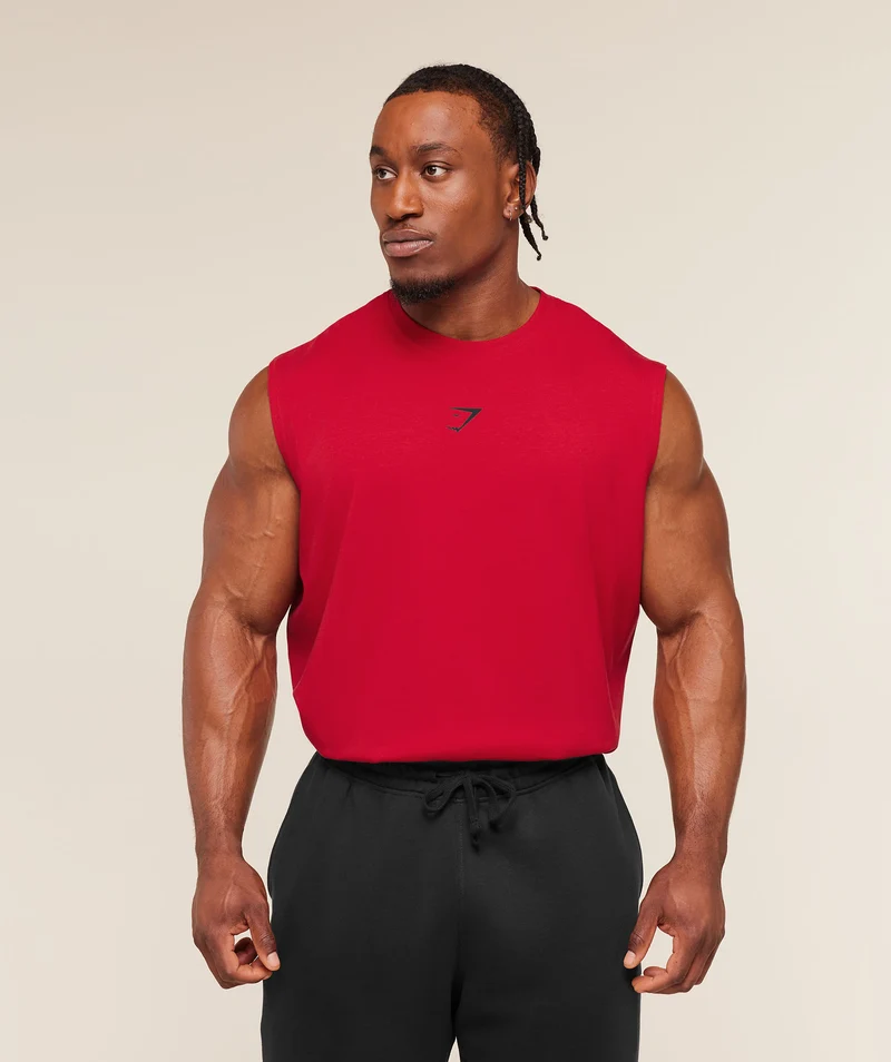 Gymshark Power Cut Off Tank - Conditioning Red