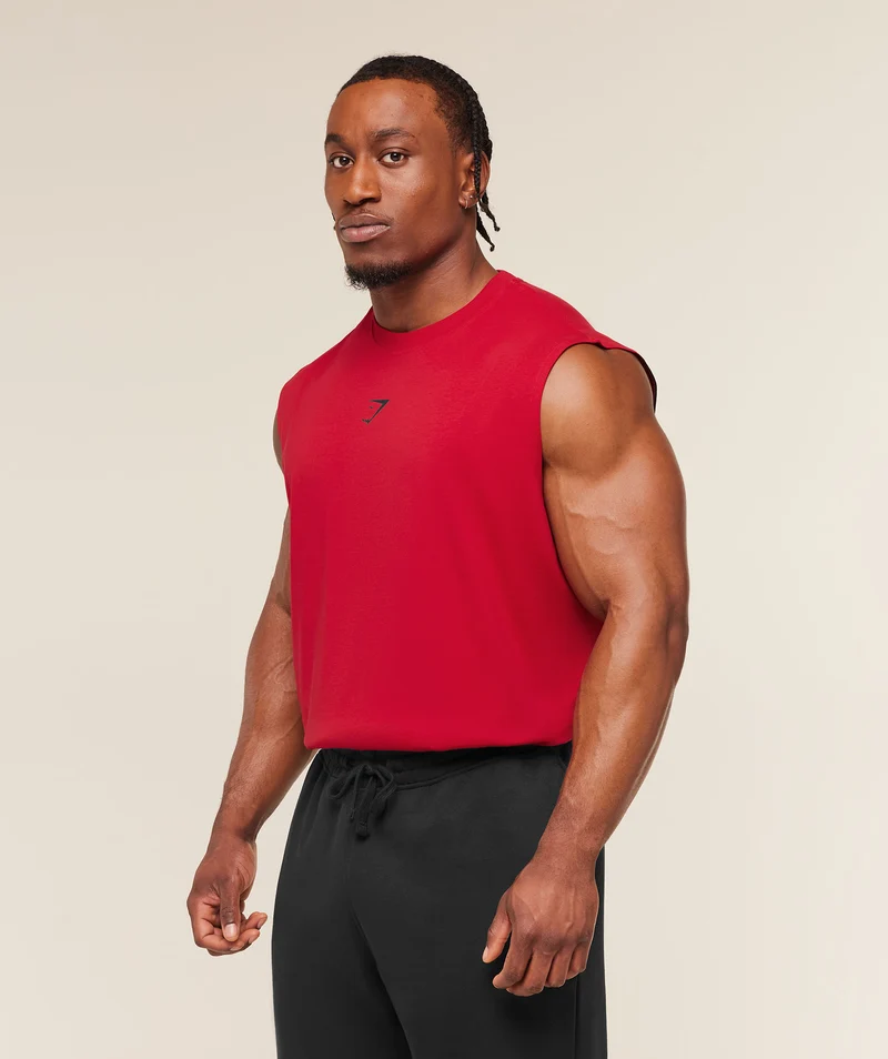 Gymshark Power Cut Off Tank - Conditioning Red