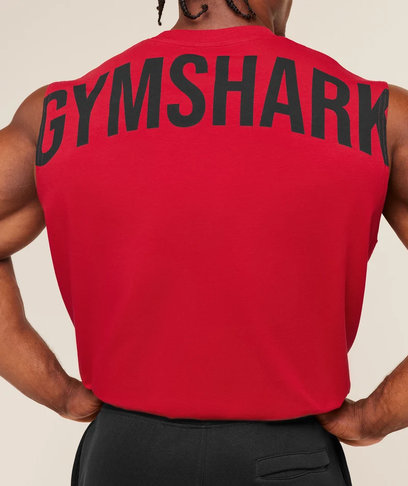 Gymshark Power Cut Off Tank - Conditioning Red