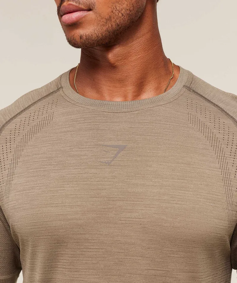 Gymshark Versatile Seamless T-Shirt - Cement Brown/Camo Brown