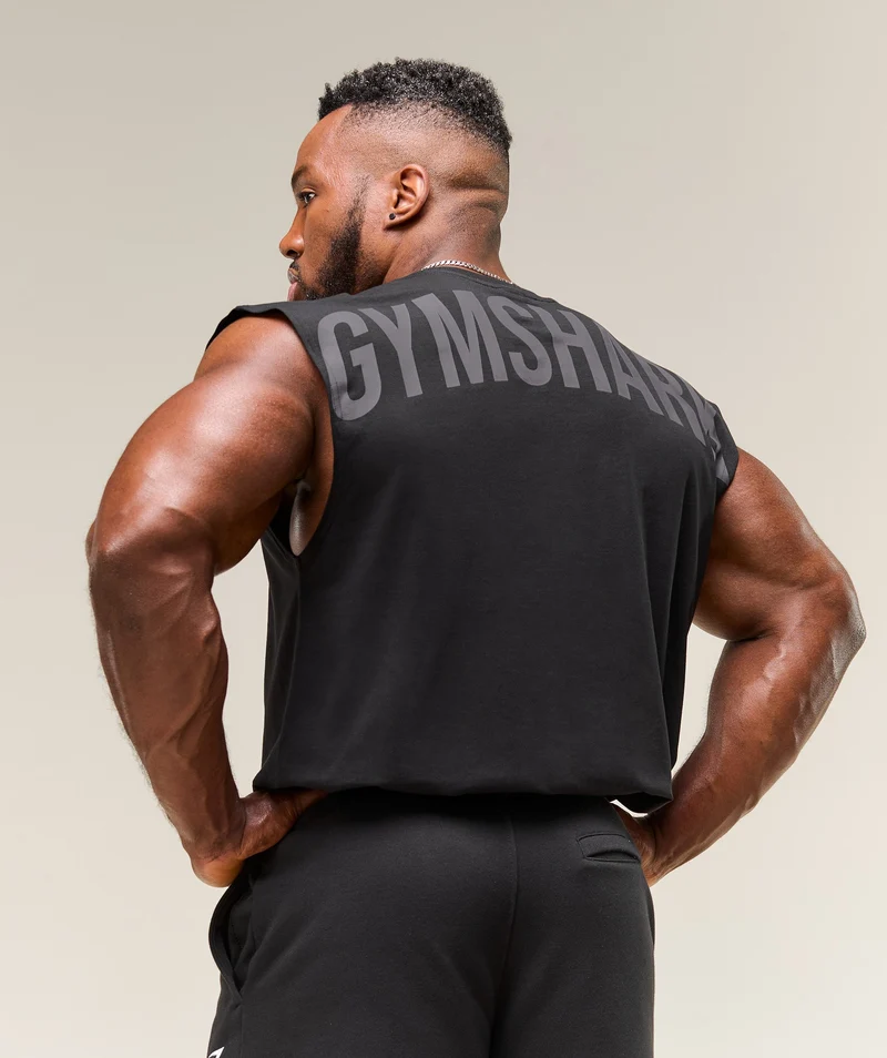 Gymshark Power Cut Off Tank - Black