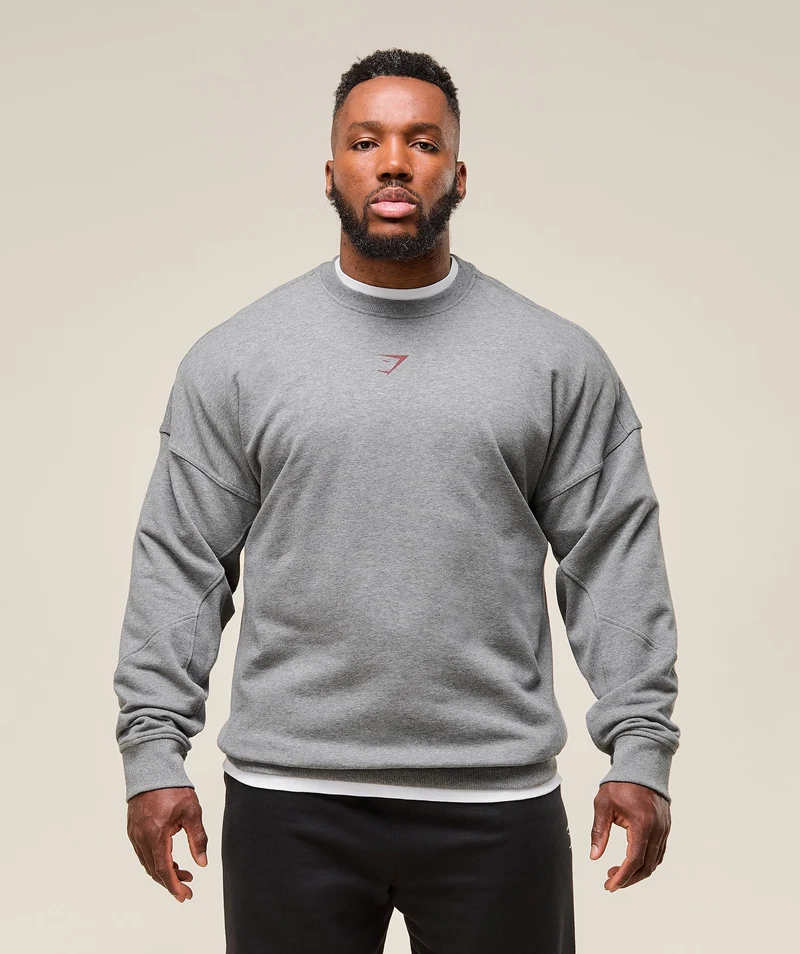 Gymshark Power Crew - Charcoal Core Marl