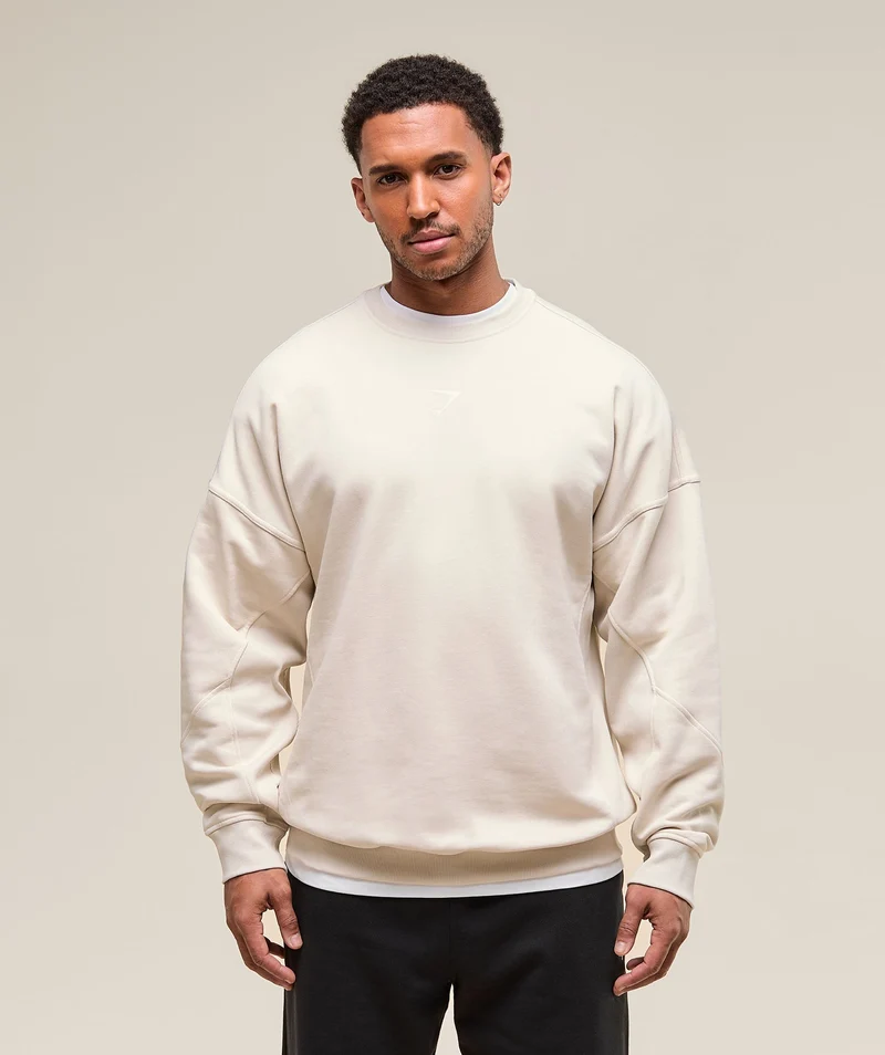 Gymshark Power Crew - Oat White