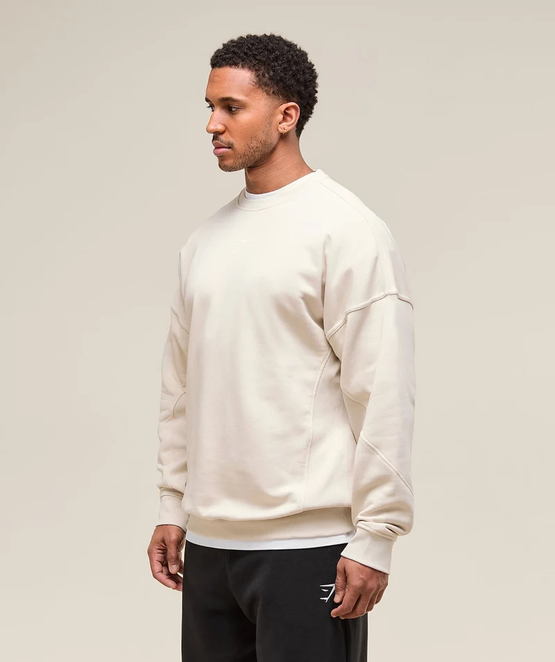 Gymshark Power Crew - Oat White