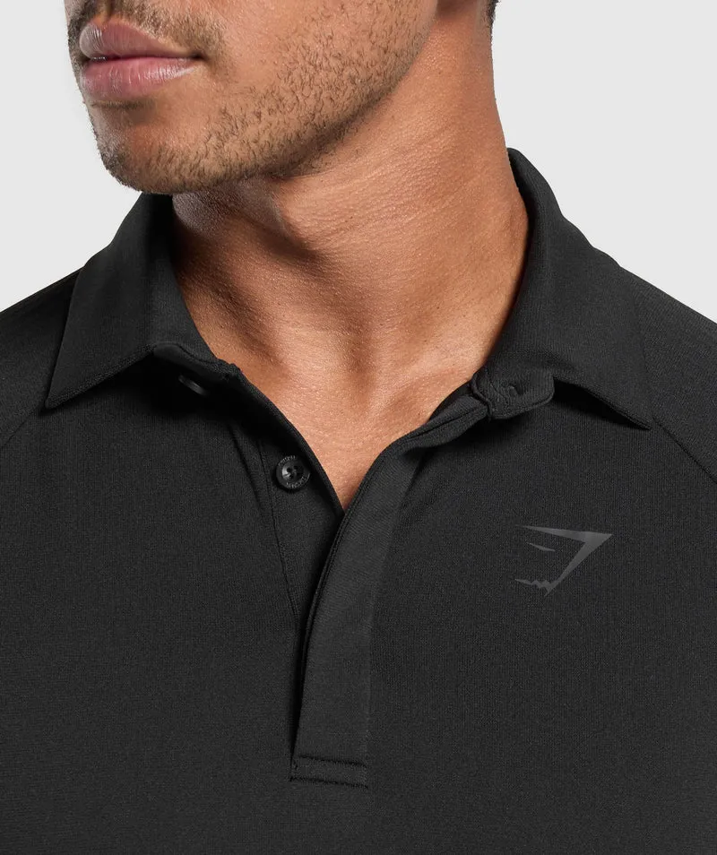 Gymshark Seamless Polo Shirt - Black