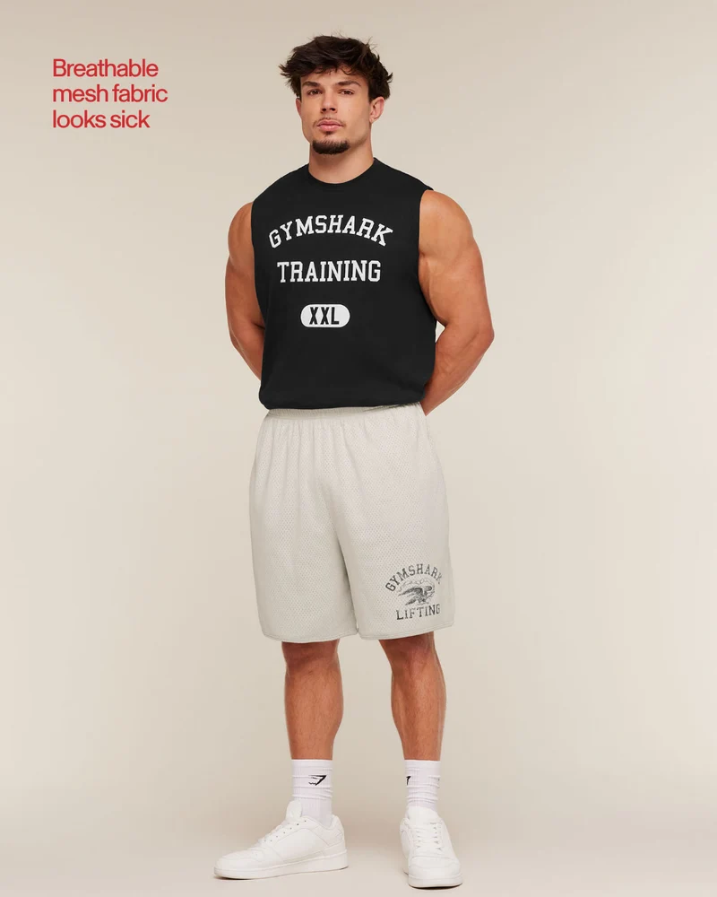 Gymshark Collective Mesh Shorts - Tinted White
