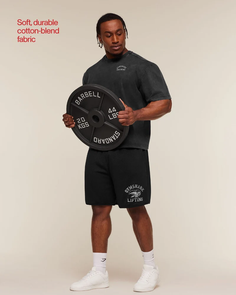 Gymshark Retro Collegiate T-Shirt - Black