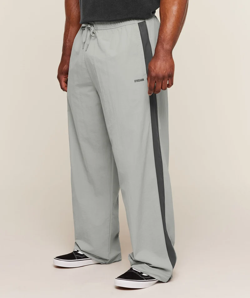Gymshark Retro Collegiate Track Pants - Smokey Grey/Onyx Grey