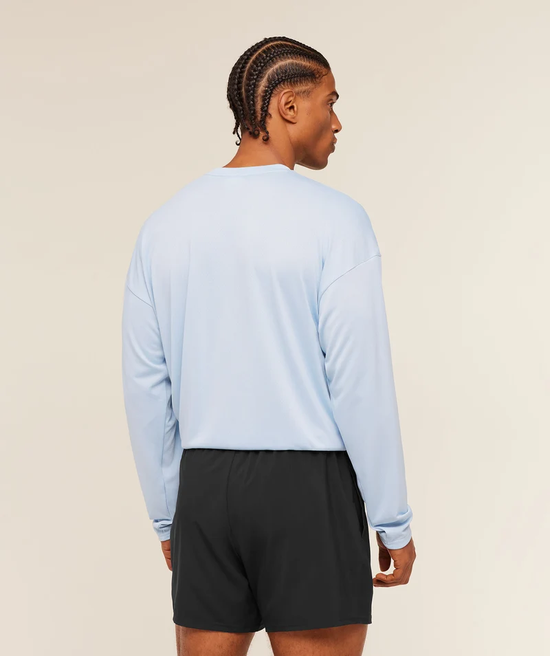 Gymshark Arrival Oversized Long Sleeve T-Shirt - Chilled Blue
