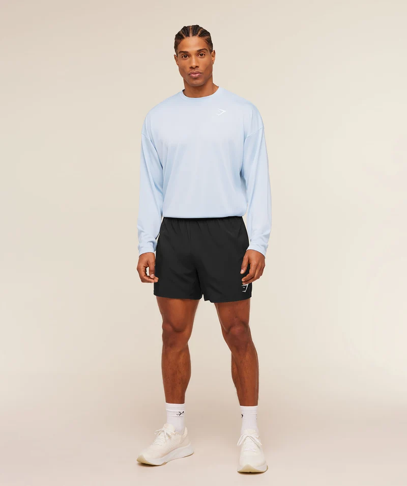 Gymshark Arrival Oversized Long Sleeve T-Shirt - Chilled Blue