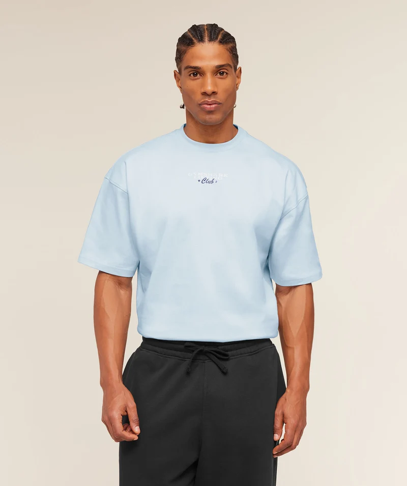 Gymshark Trophy Graphic T-Shirt - Chilled Blue