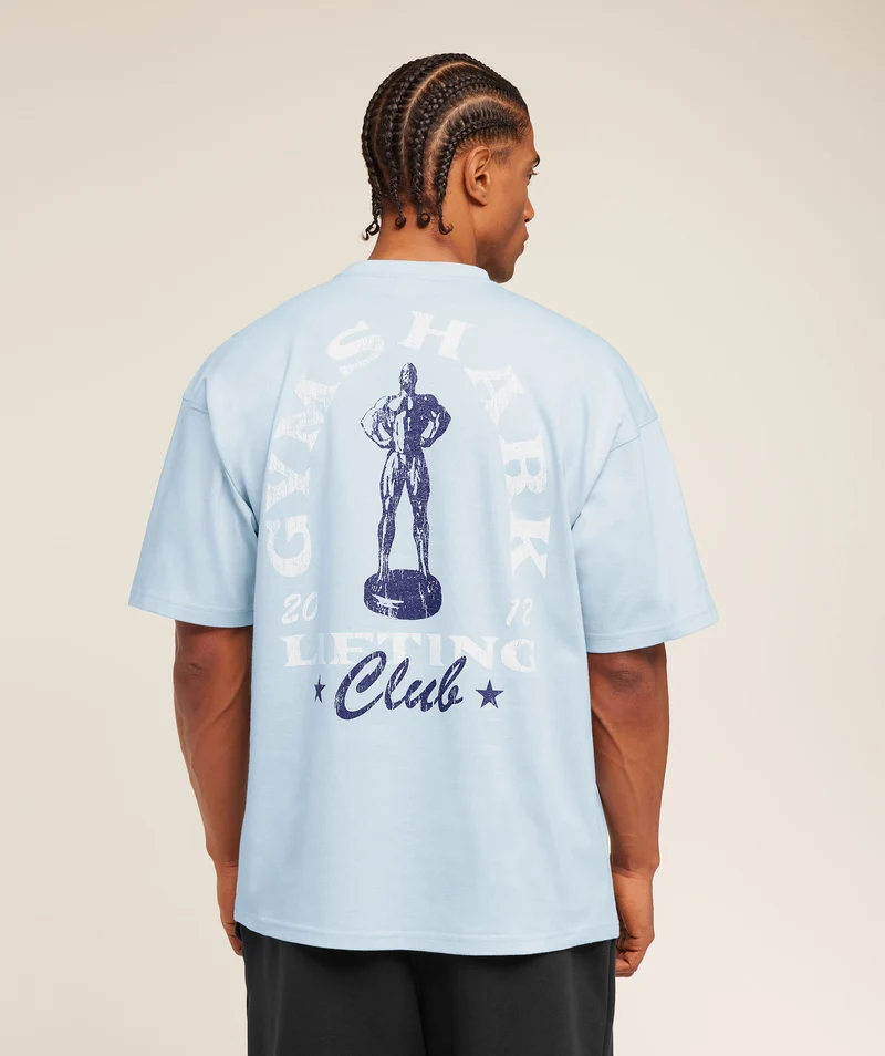 Gymshark Trophy Graphic T-Shirt - Chilled Blue
