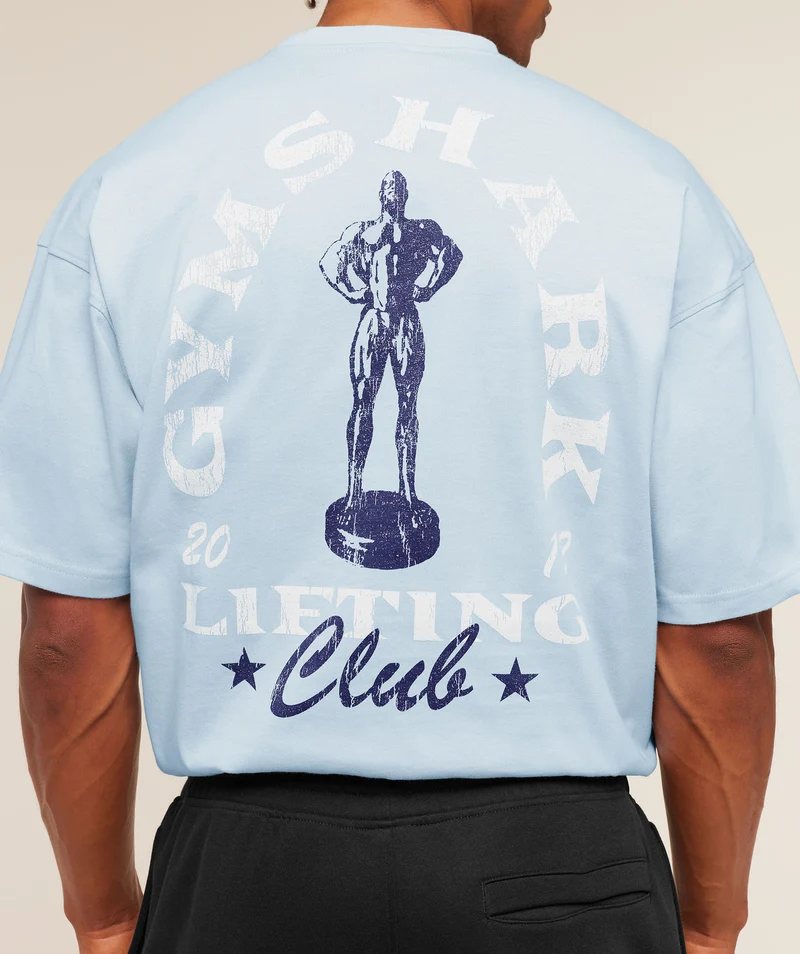Gymshark Trophy Graphic T-Shirt - Chilled Blue