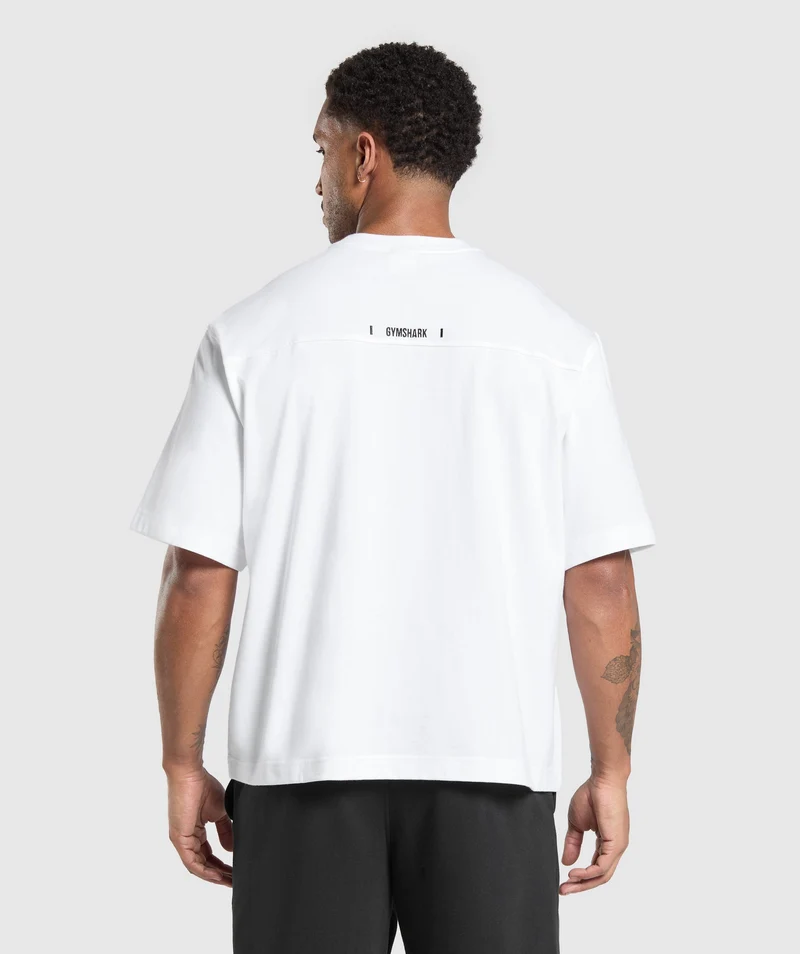 Gymshark Rest Day Essentials Boxy T-Shirt - White