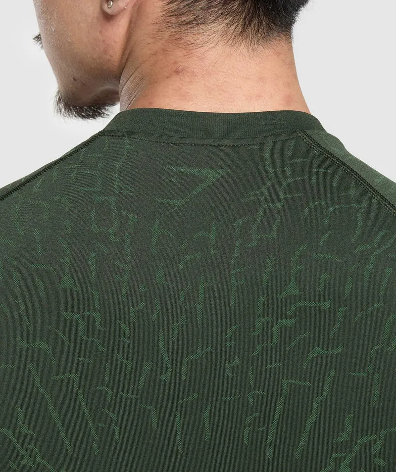 Gymshark Tectonic Seamless T Shirt - Trail Green/Classic Green