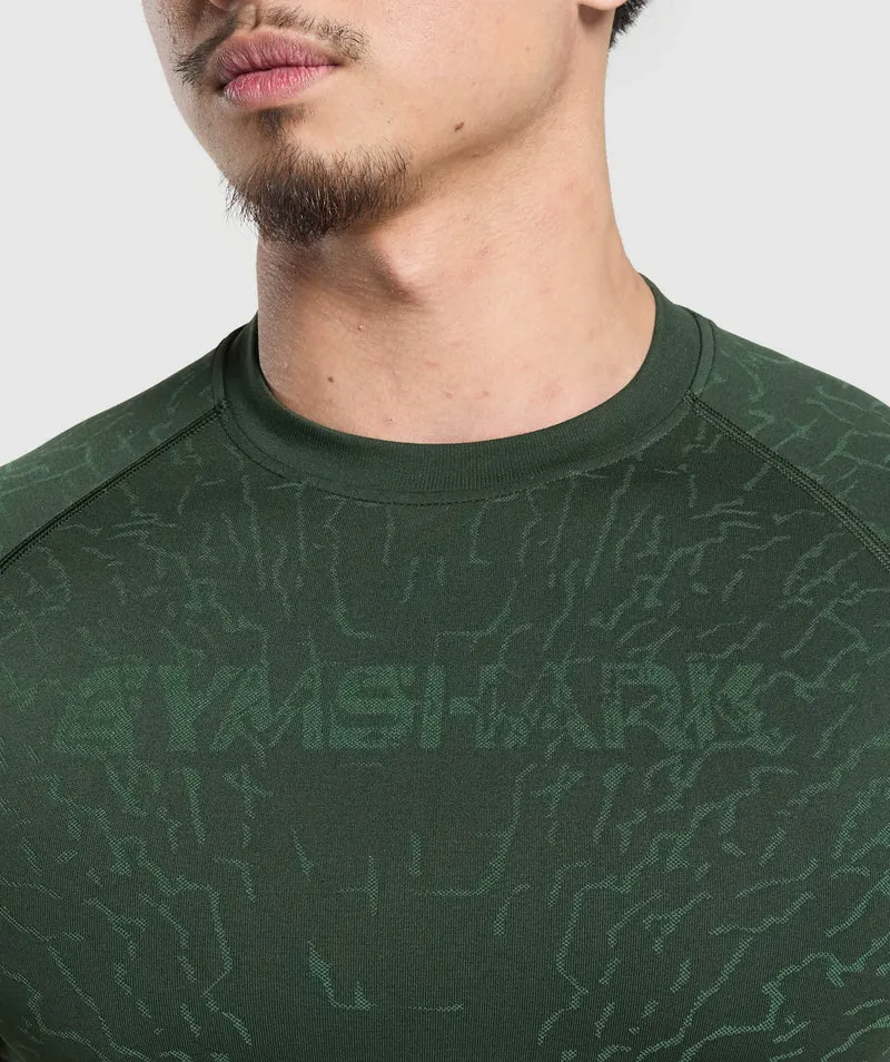 Gymshark Tectonic Seamless T Shirt - Trail Green/Classic Green