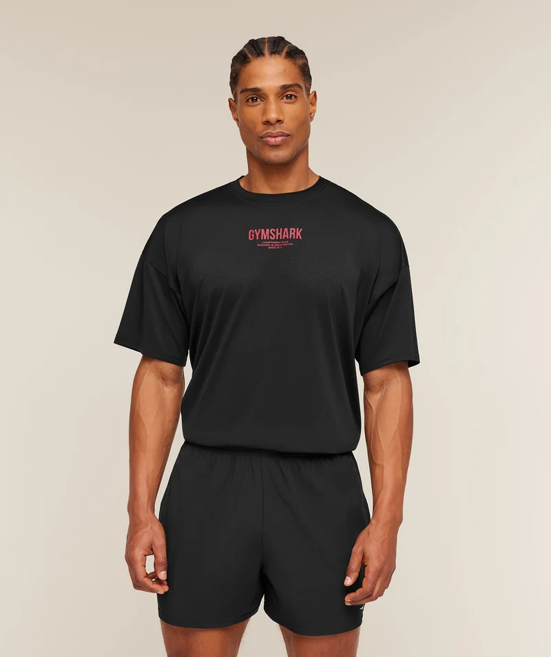 Gymshark Chrome Graphic T-Shirt - Black
