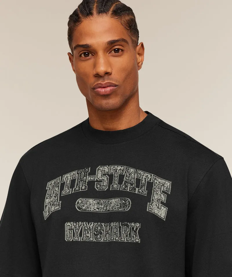 Gymshark Ath-State Graphic T-Shirt - Black