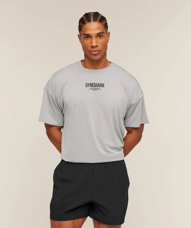 Gymshark Chrome Graphic T-Shirt - Stratus Grey