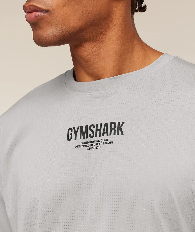Gymshark Chrome Graphic T-Shirt - Stratus Grey
