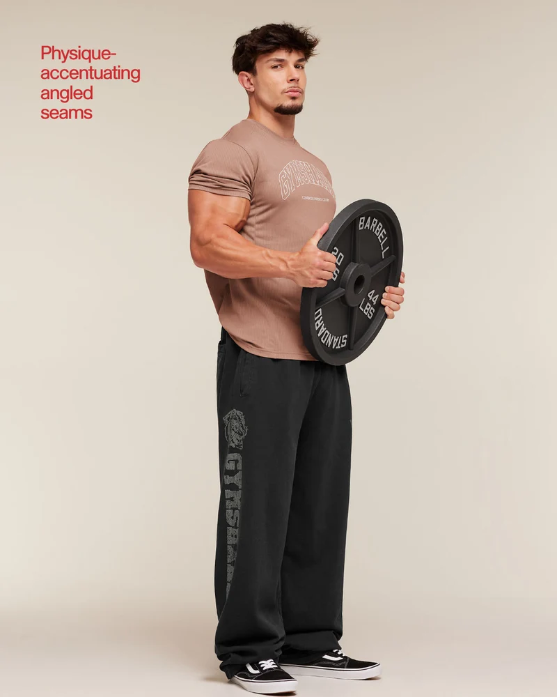 Gymshark Collegiate Tech T-Shirt - Taupe Brown